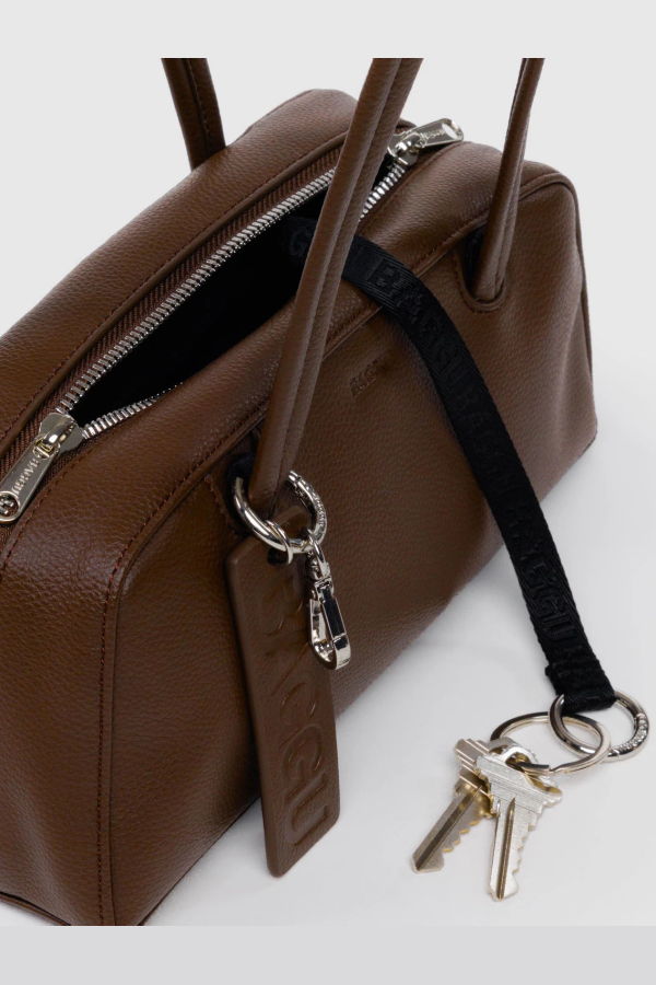 BAGGU Small Recycled Leather Bowler Bag