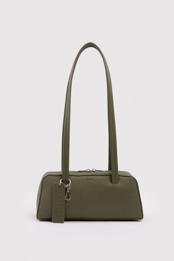 BAGGU Small Recycled Leather Bowler Handbag
