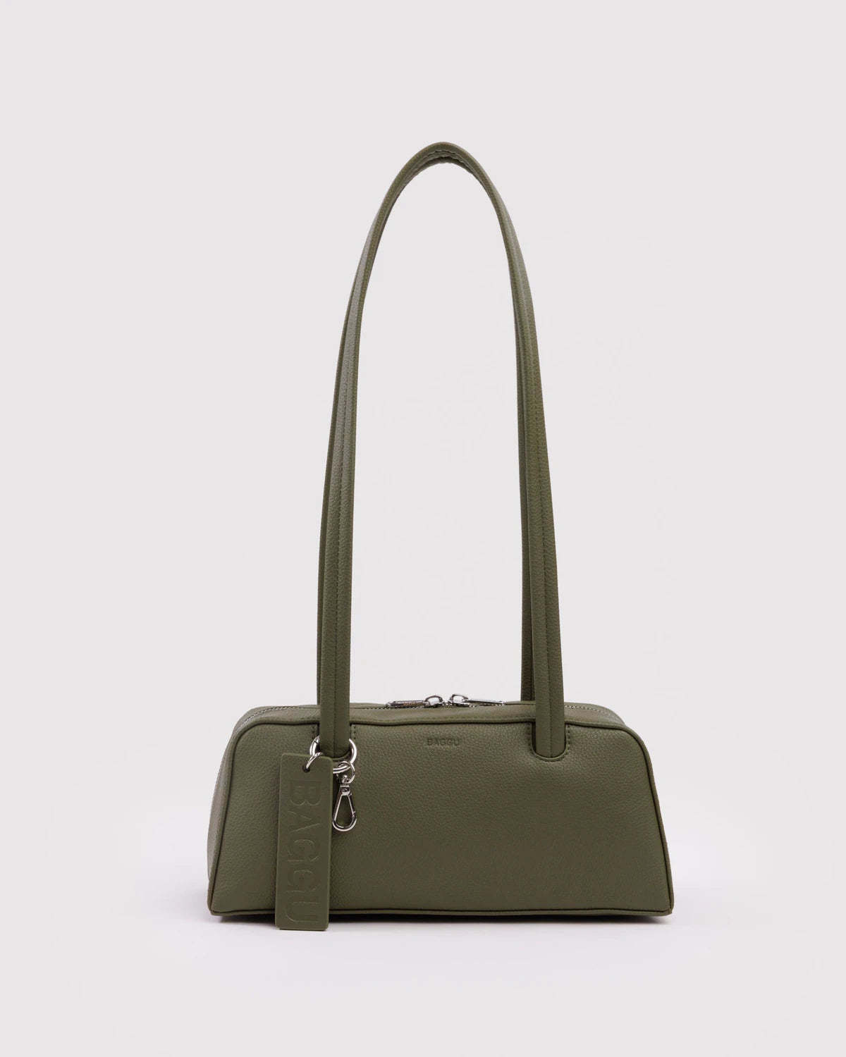 BAGGU Small Recycled Leather Bowler Handbag - Image 2 of 3