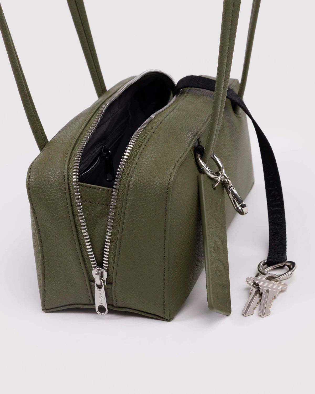 BAGGU Small Recycled Leather Bowler Handbag - Image 3 of 3