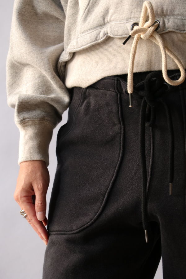 R13 Cinched Hem Popover Hoodie