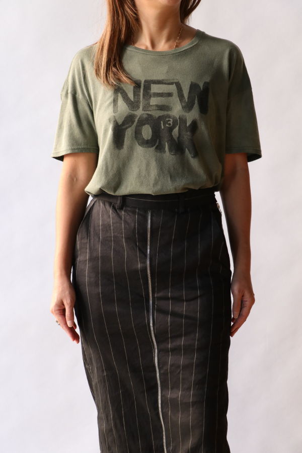 R13 NY Relaxed Tee - Olive Green