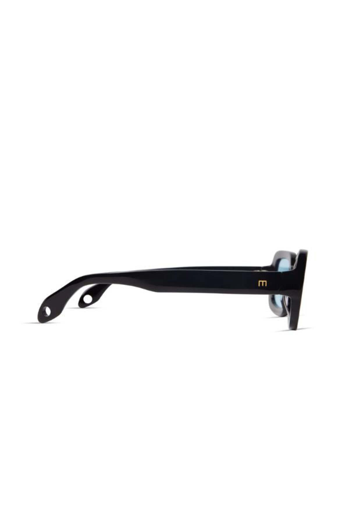 Elisa Johnson Lexi Sunglasses - Gloss Black/Blue Lens - Image 3 of 3