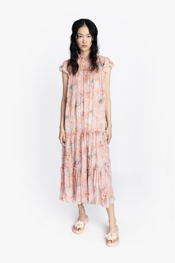 Anna Sui Oasis Blooms Tiered Maxi Dress