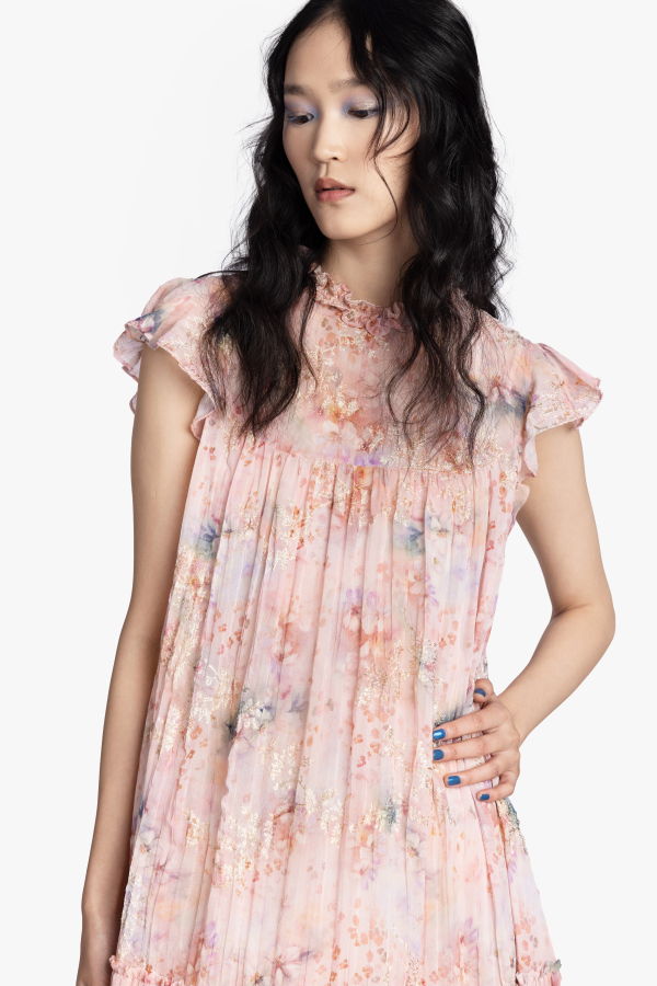 Anna Sui Oasis Blooms Tiered Maxi Dress