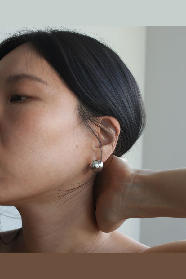 Annika Inez Cigar Band Hoops - Silver/Gold