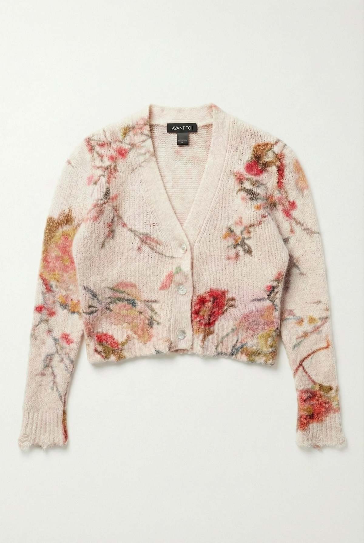 Avant Toi Cherry Bloom Cardigan - Vaniglia - Image 1 of 1