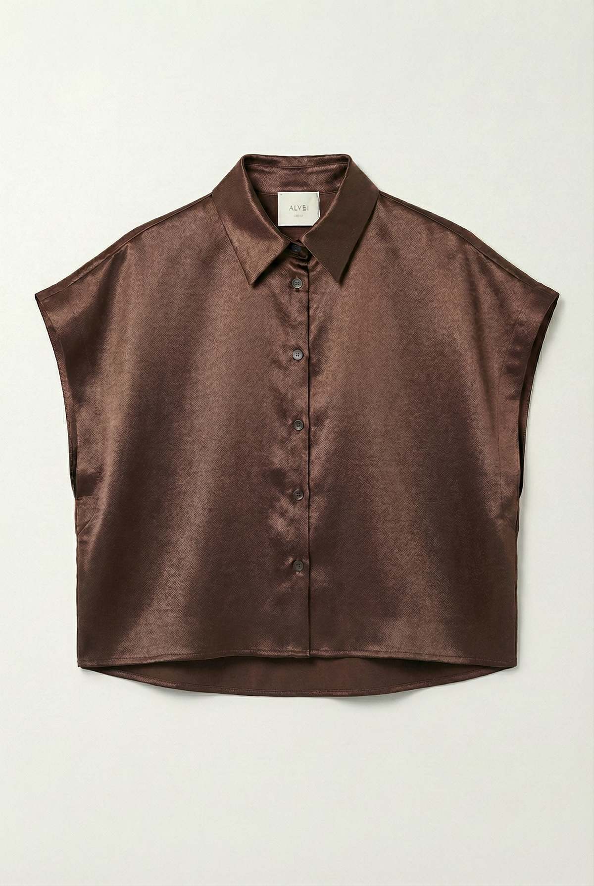 Alysi Choco Cropped Blouse - Chocolate - Image 1 of 1