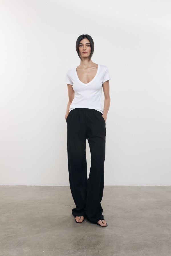 Enza Costa Twill Everywhere Pant - Black