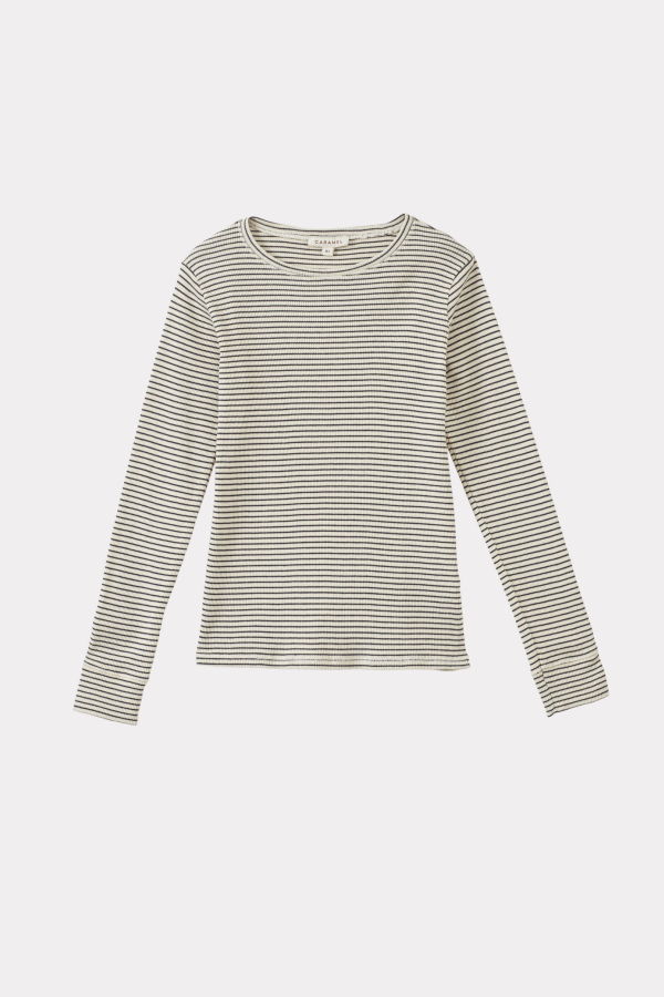 KIDS Caramel Kishon Children's Cotton T-Shirt - Navy / Cream