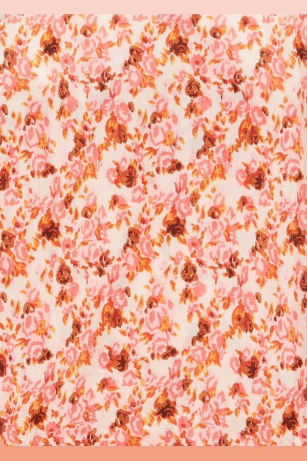 Caramel SHELL TOTE BAG - BRIGHT PINK FLORAL