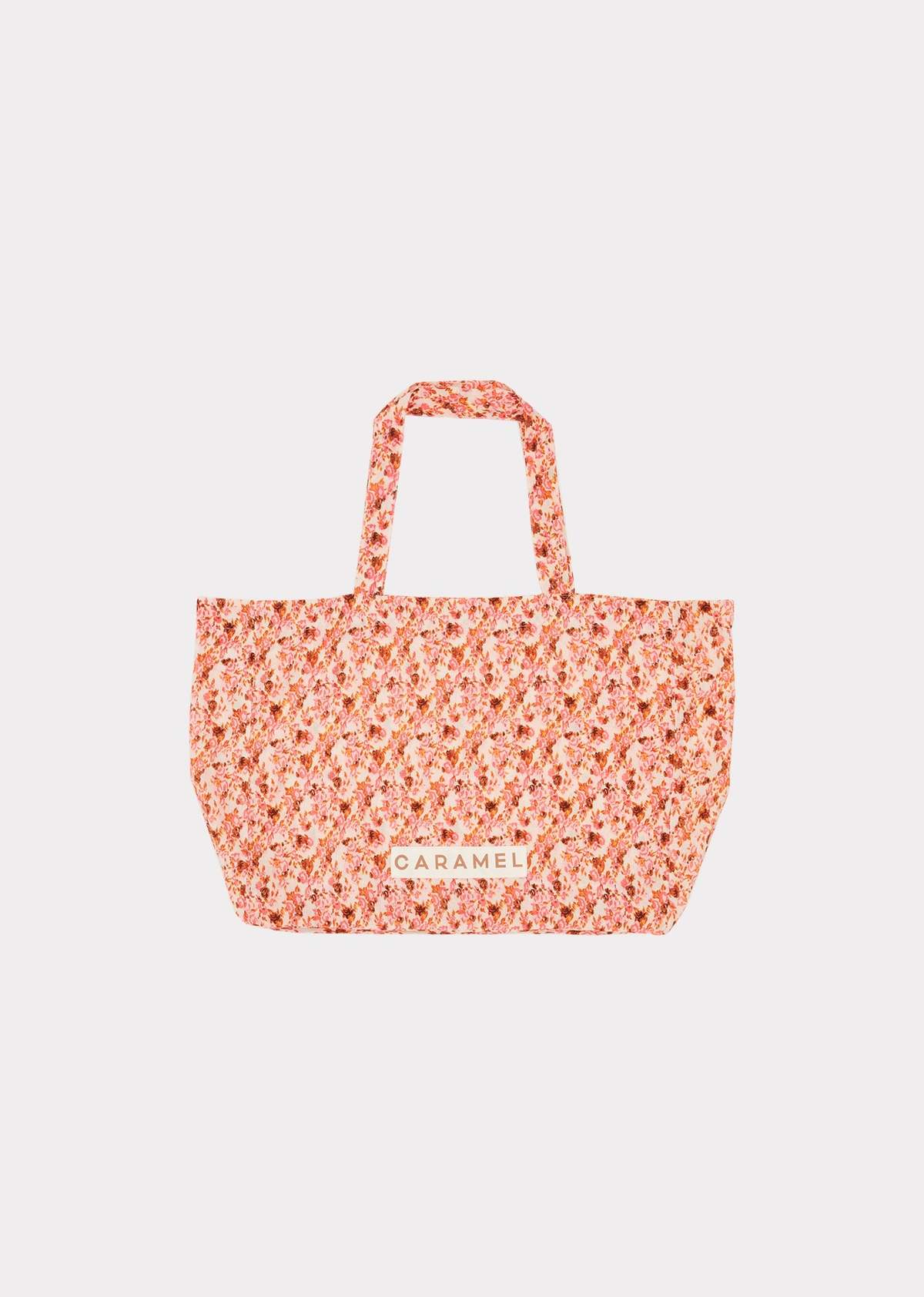 Caramel SHELL TOTE BAG - BRIGHT PINK FLORAL - Image 3 of 5