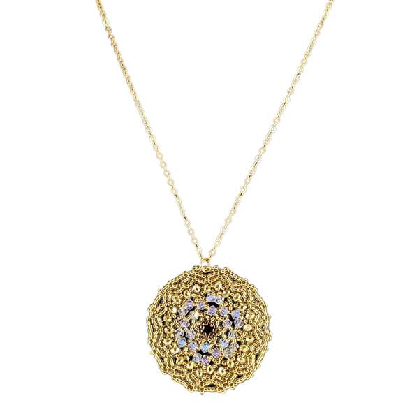 Madison Beverly Hills Gold Mandala Necklace - Gold