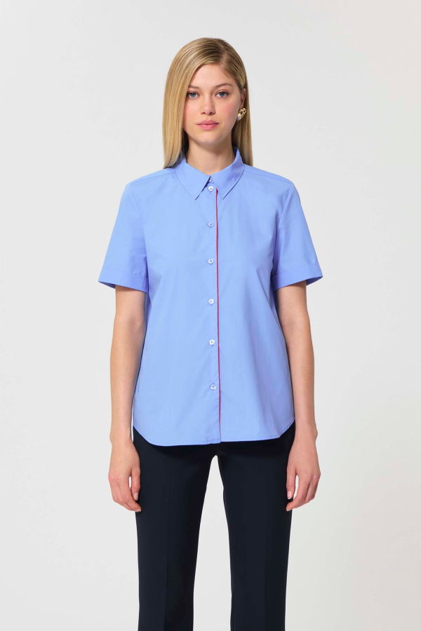 Tara Jarmon Cassie Shirt Sky Blue Poplin Shirt