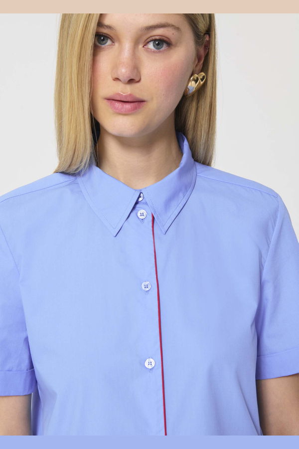 Tara Jarmon Cassie Shirt Sky Blue Poplin Shirt
