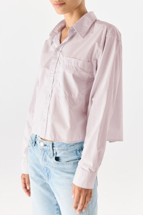 amo denim Ruth Cropped Button Down Top - Wisteria