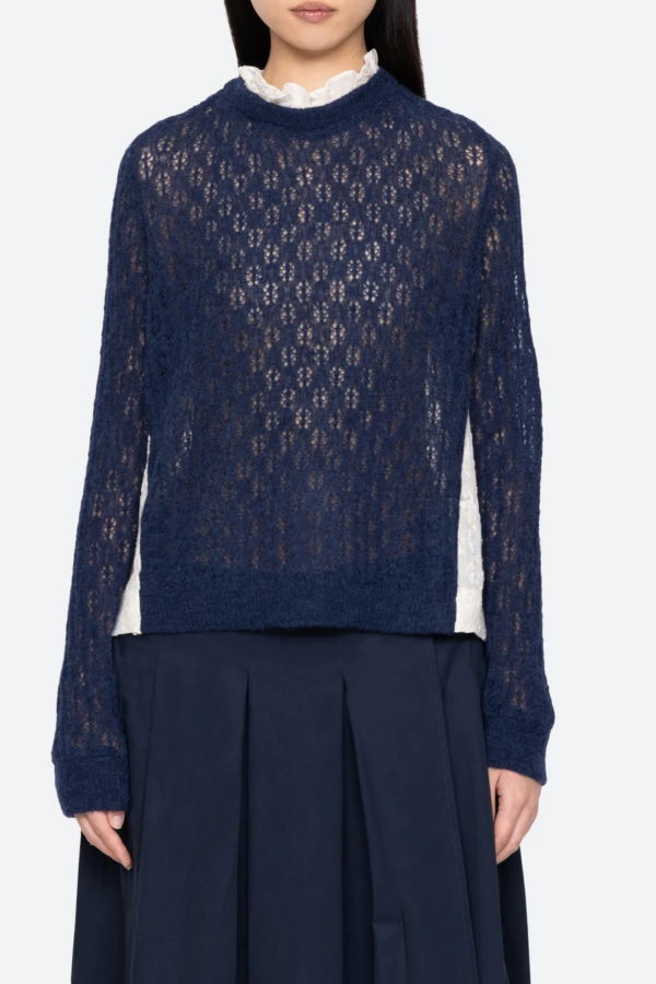 Sea NY Teagan Knit Sweater - Navy