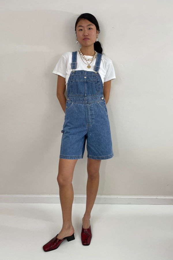 Tommy Hilfiger Vintage Y2K Bib Short Overalls