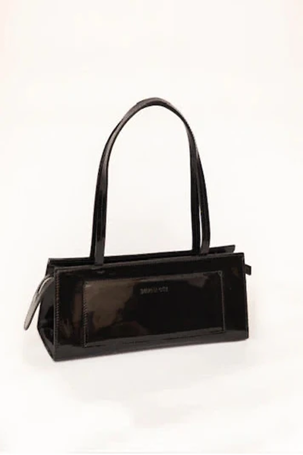Delfina Gue Hotdog Shoulder Bag - Black