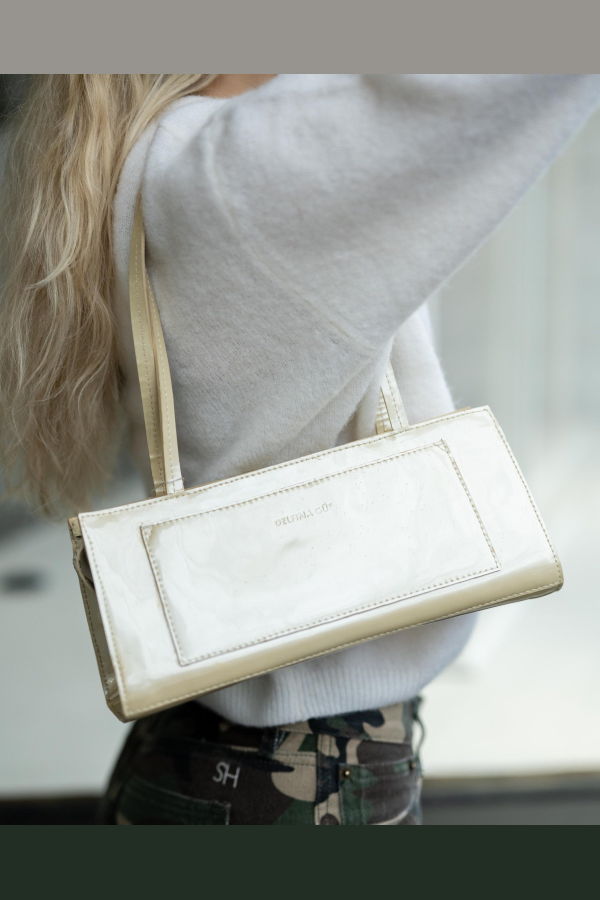 Delfina Gue Hotdog Sand Shoulder Bag