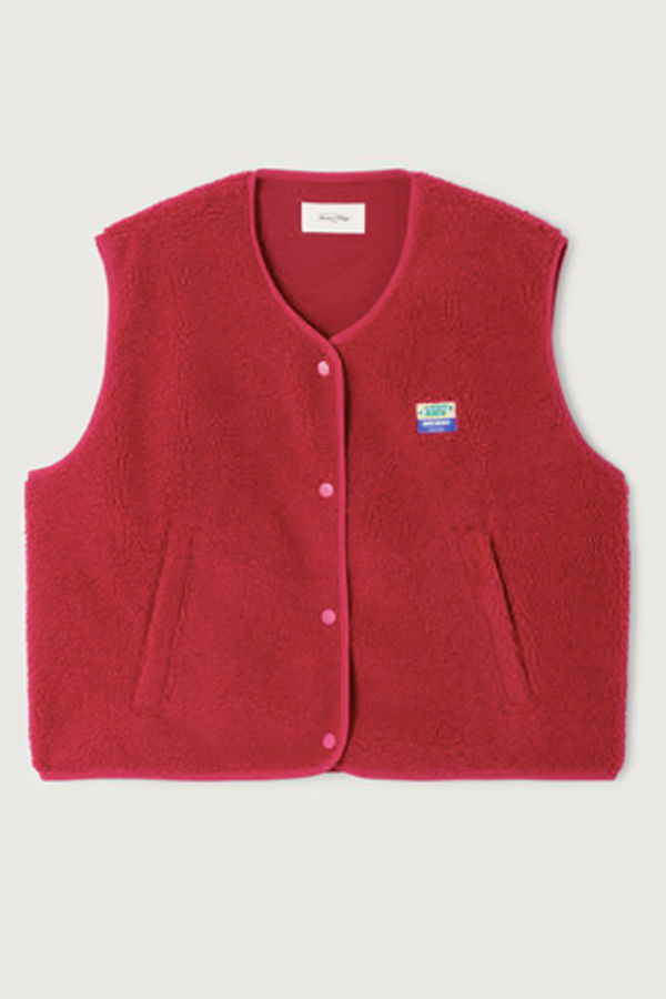 American Vintage Hoktown Vest - Magenta Melange