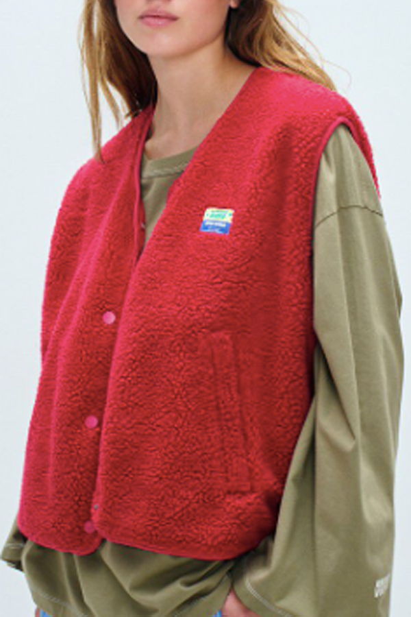 American Vintage Hoktown Vest - Magenta Melange