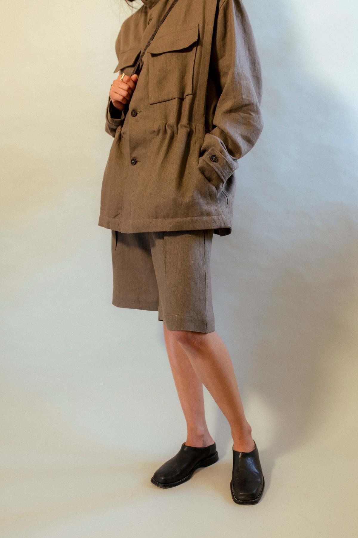 Wanze Cinch Short - Natural Linen - Image 2 of 6