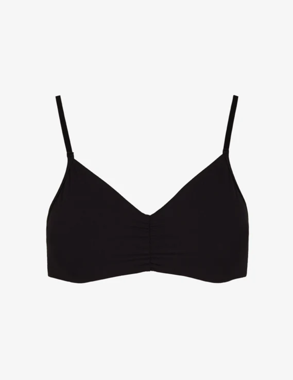 Commando Cotton Bralette - Black