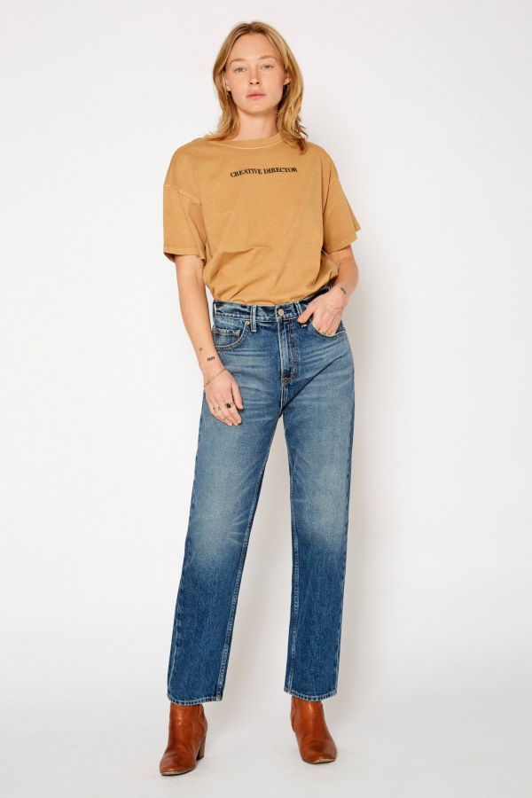 Noend Denim Slacker High Rise Relaxed Straight Jeans - Ten Sleep