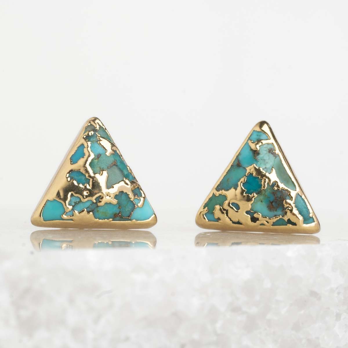 Starfish Project Ellie Triangle Turquoise Stud Earrings - Image 1 of 4