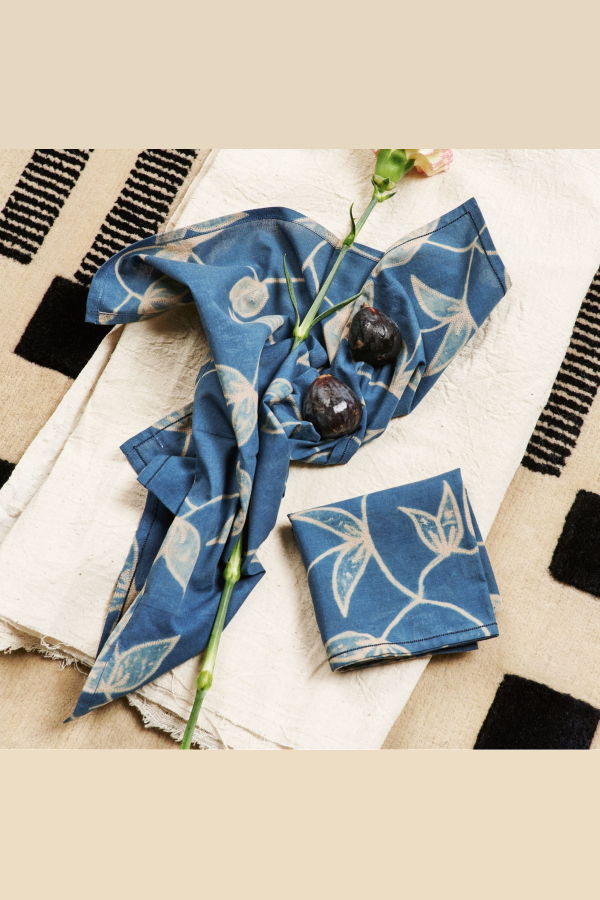 Variously Folio Shibori Cotton Table Napkins - Indigo