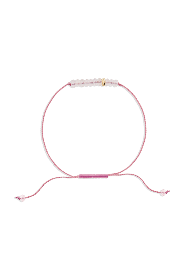 C. GRASSI The Energy Project Bracelet Love - Rose Quartz/Solid 14K Gold Bead