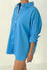 Le Bon Shoppe Light Weight Owen Shirt - Lake Blue - Thumbnail 4