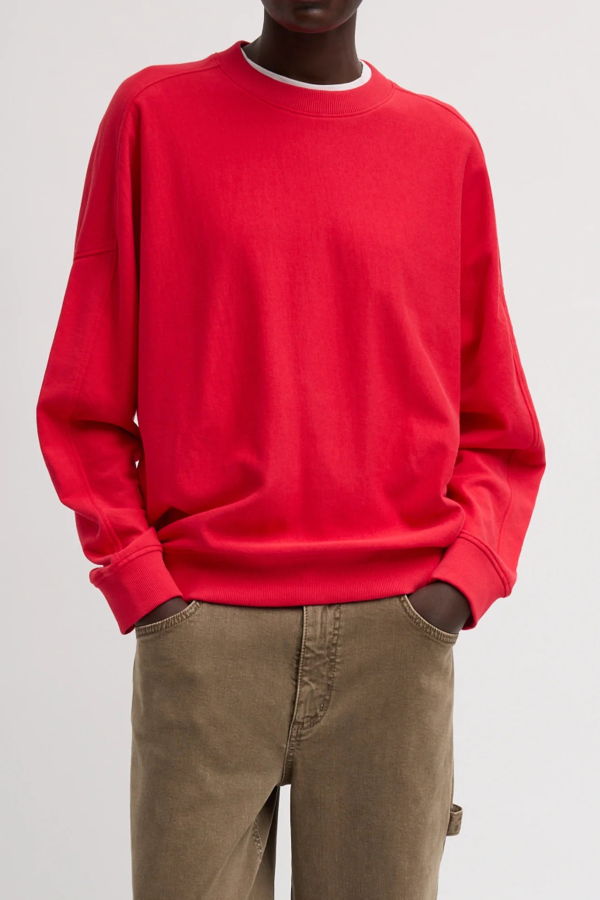 Tibi Light Weight Sweatshirting Crewneck Sweatshirt