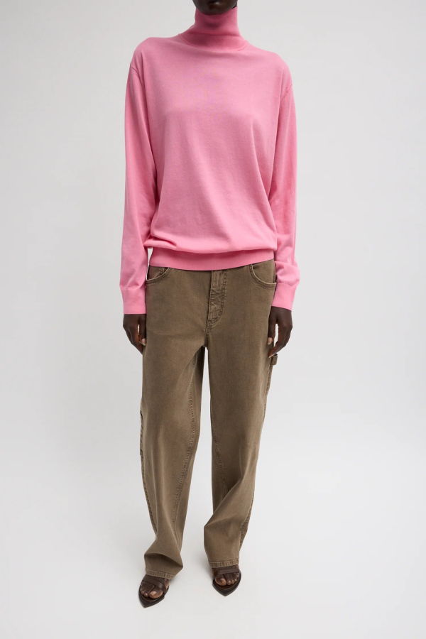 Tibi Super Fine Gauge Perfect Turtleneck Sweater