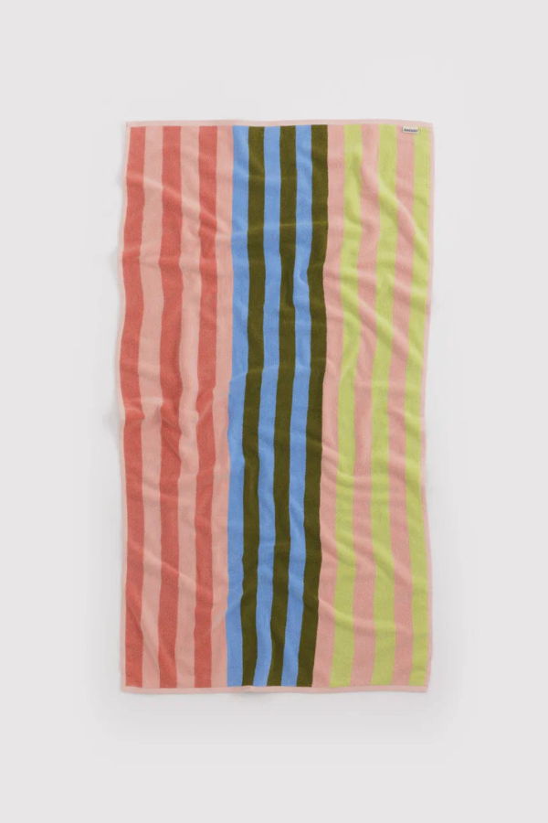 BAGGU Bath Towel in Sherbet Stripe