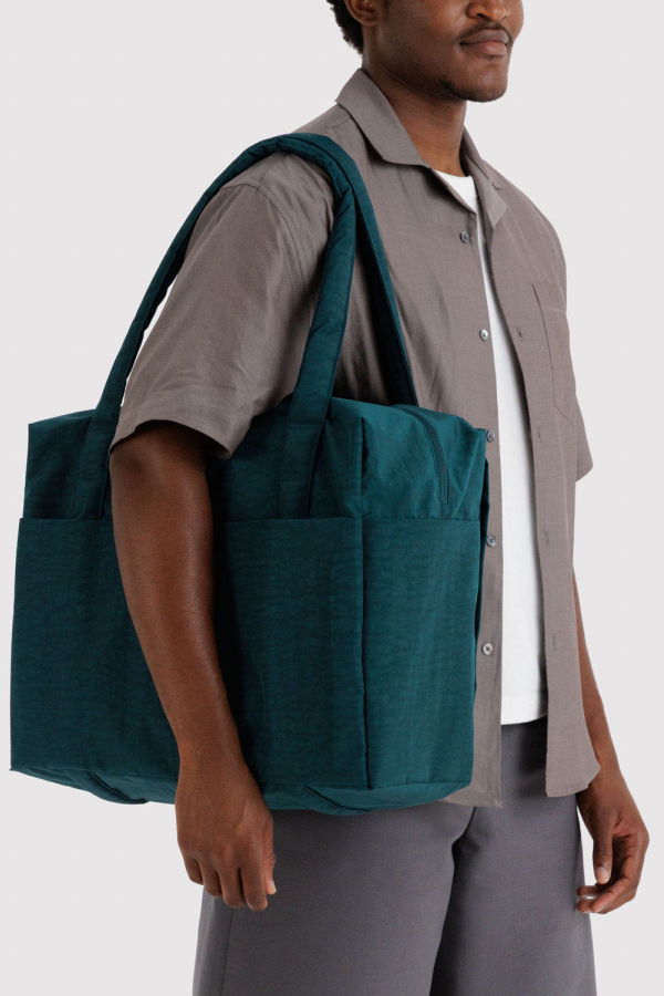 BAGGU Cloud Carry-On Bag - Blk/White Pixel Gingham