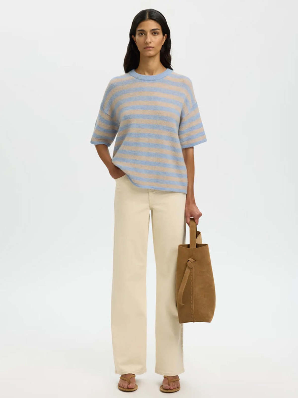 Selected Lulu Short Sleeve Sweater - Image 3 of 6