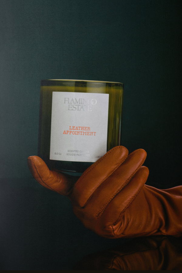 Flamingo Estate Leather Appointment Scented Candle
