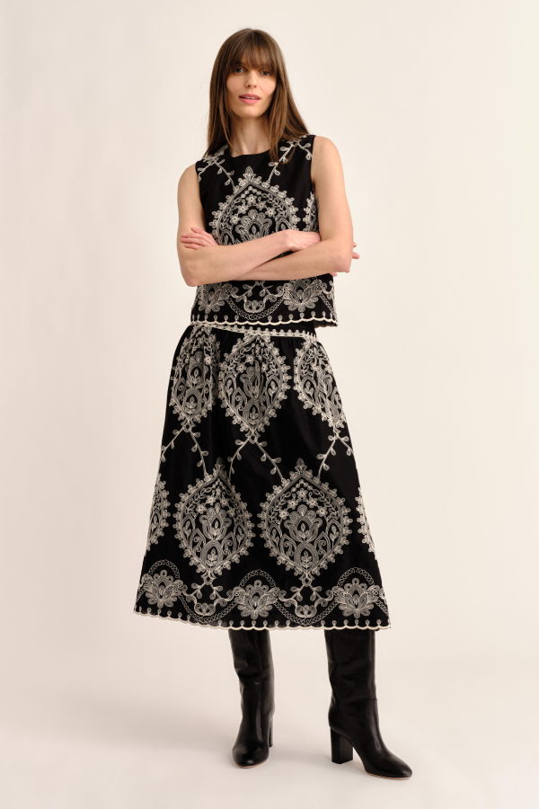 Cartolina Linda Shell Top - Noir