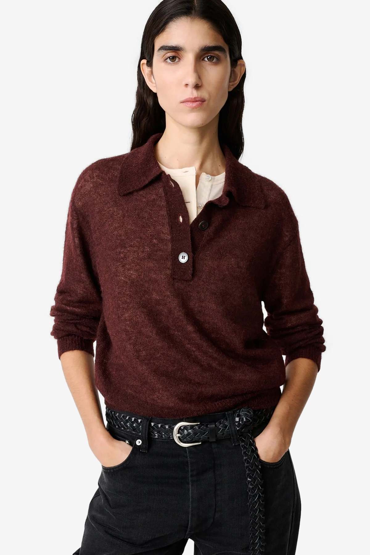 Studio Nicholson Chesapeake Sweater - Mulberry - Image 2 of 4