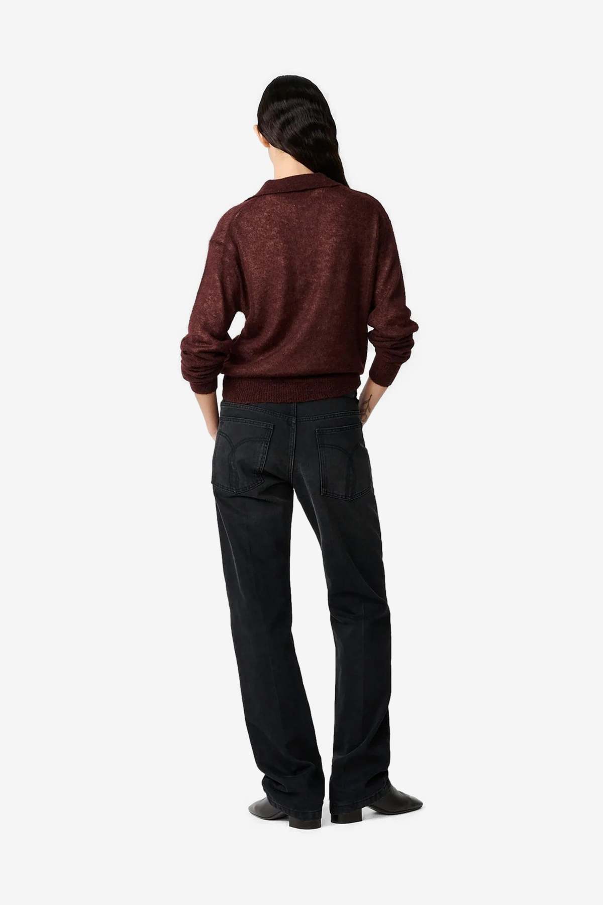 Studio Nicholson Chesapeake Sweater - Mulberry - Image 3 of 4