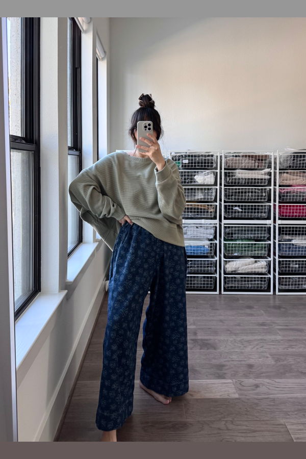 Nettle Studios Mid Easy Pant - Dark Daisy Denim