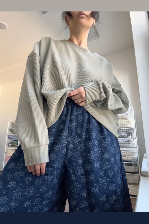 Nettle Studios Mid Easy Pant - Dark Daisy Denim