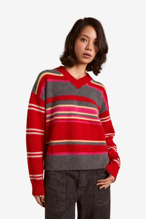 DAMSON MADDER Rene Merino Wool V Jumper DAMSON MADDER Rene Merino Wool V Jumper