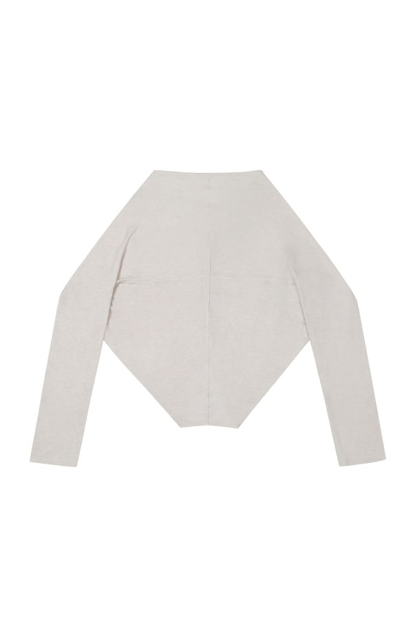 YIBRI Beige Reversible Cropped Cardigan