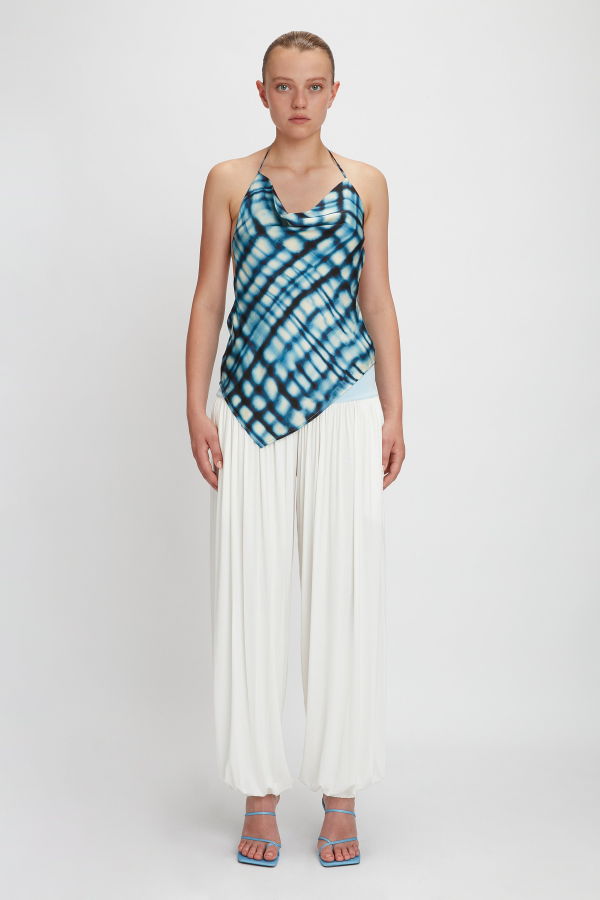 YIBRI Bias Cut Printed Top