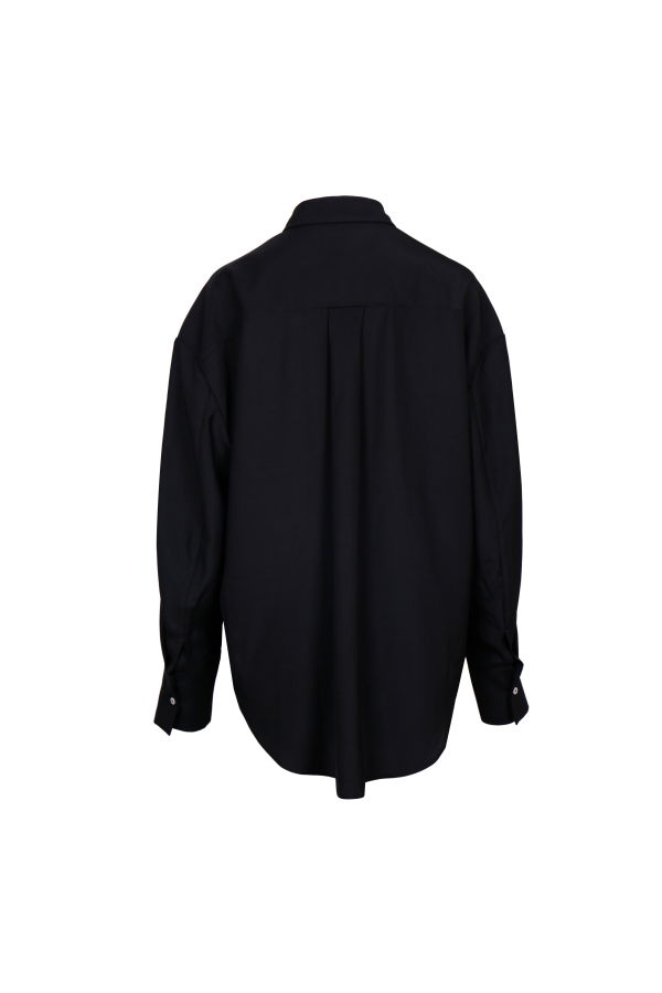YIBRI Black Japanese Viscose Button-Up Shirt