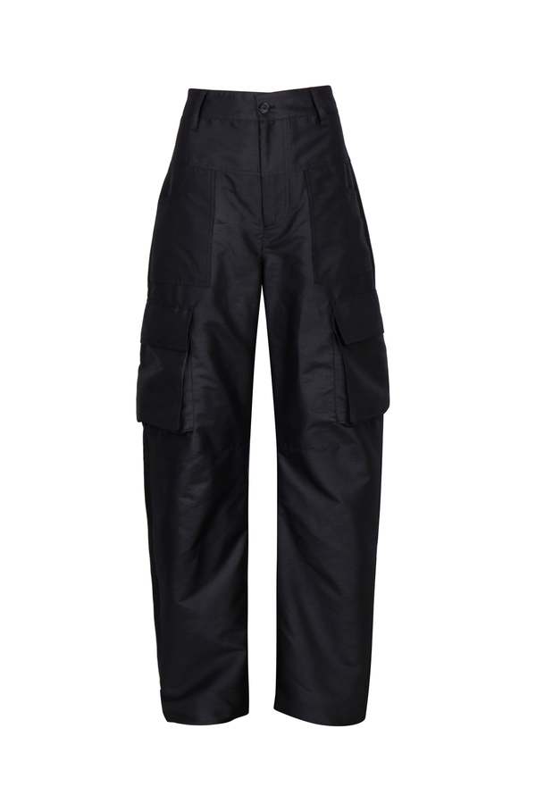 YIBRI Satin-Finish Cargo Trousers