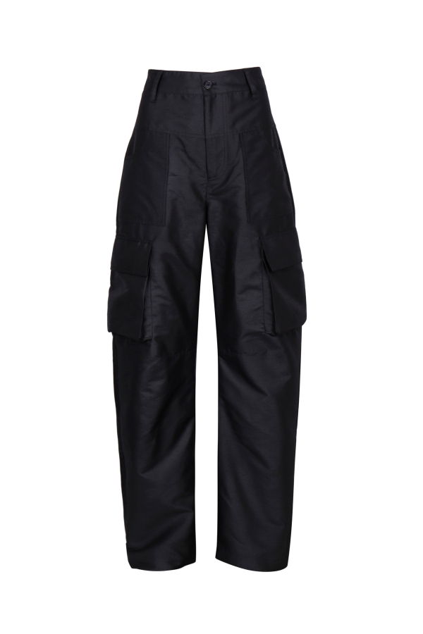 YIBRI Satin-Finish Cargo Trousers